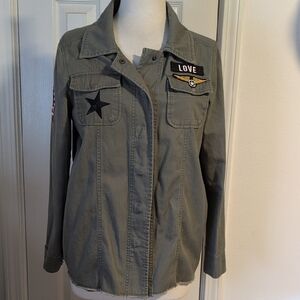 Women's Olive Military Jacket